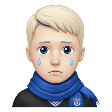 Sad Glasgow rangers fan wearing scarf only. sticker