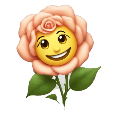 happy smiling rose sticker
