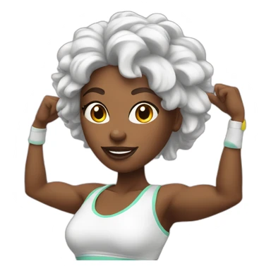 femme blanche en tenue de zumba sticker