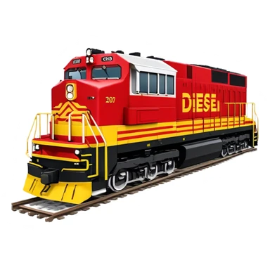 Diesel Locomotive - EMD SD70 (Model Year: 2021) (Iconic colour: Red and yellow) sticker