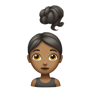 Girl head tilt thinking sticker