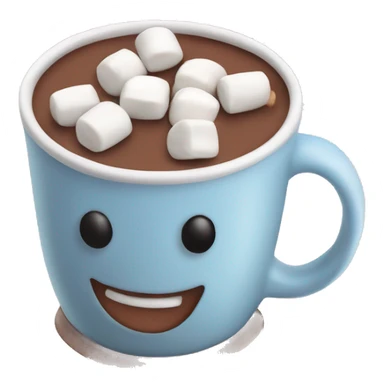 Mug of hot chocolate with mini marshmallows sticker