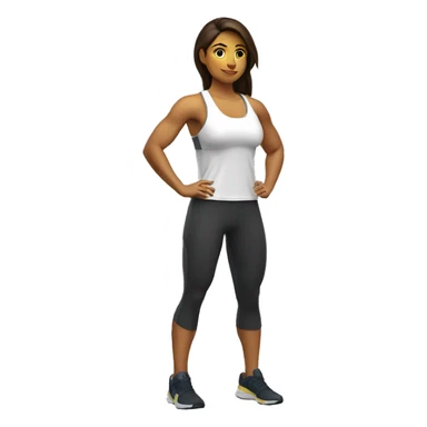 UNA MUJER AMARILLA PERSONAL TRAINER VESTIDA DE DEPORTE QUE TENGA MUSCULO PERO NO TANTOS sticker