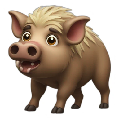 Shocked boar sticker