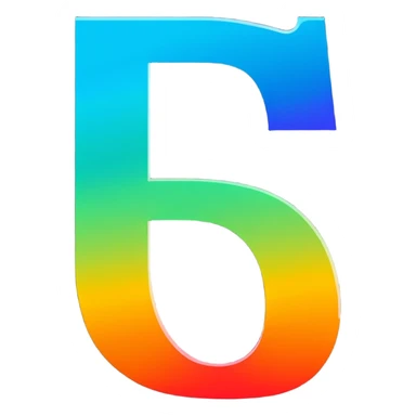 Colorful Gradient Alphabetical Letter “B” sticker