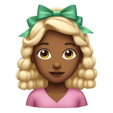 A girl with a bow on her head sticker