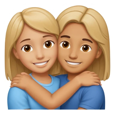  un homme serre sa sœur dans ses bras sticker