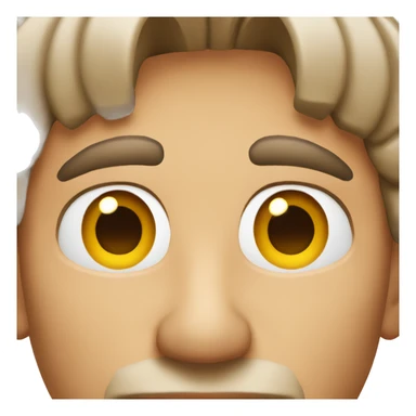 Man with one eyebrow sticker