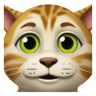 emoticon with cute cat eyes from the Shrek cartoon sticker