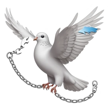 Freedom, the dove flies away, the chains are broken sticker
