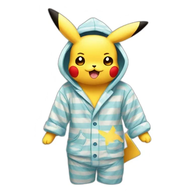 Pikachu en pyjama sticker