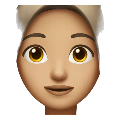 a tan brunette girl with straight hair and brown eyes  sticker