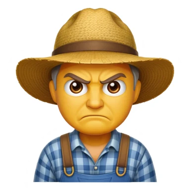 angry farmer  sticker