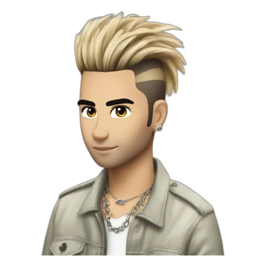 Bill Kaulitz hair down Arthur movie sticker