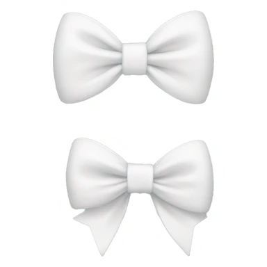 White bow  sticker
