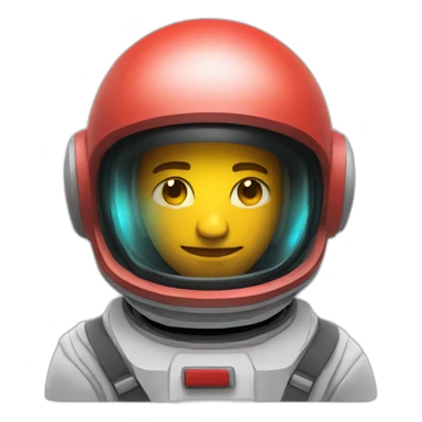 MAN IN A SPACE HELMET RED LIGHT sticker