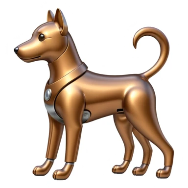 Robots Dog Bot – Mechanical dog with metal body, wagging tail sticker