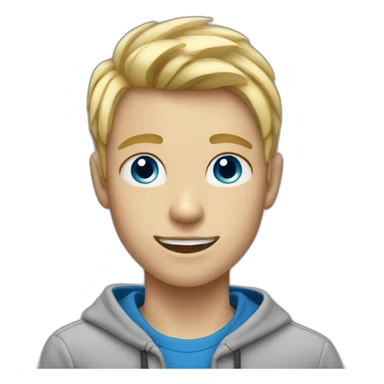 teenage boy with blonde hair and blue eyes sticker