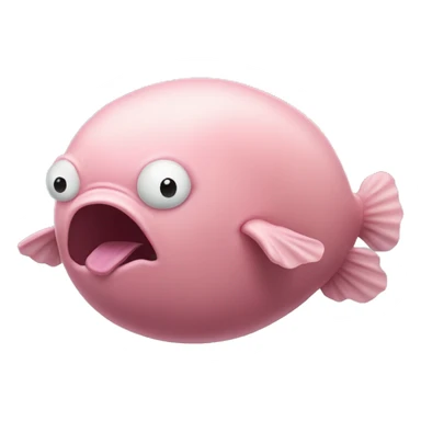 Blobfish that is cartoony sticker
