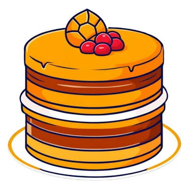 скатерть самобранка with desserts like honey cake, pastila, and jam sticker