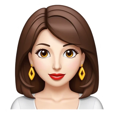 Cinematic Realistic Nancy Ajram Pop Culture Emoji, depicted with a charismatic modern portrayal of the celebrated singer rendered with crisp detail and energetic lighting. sticker