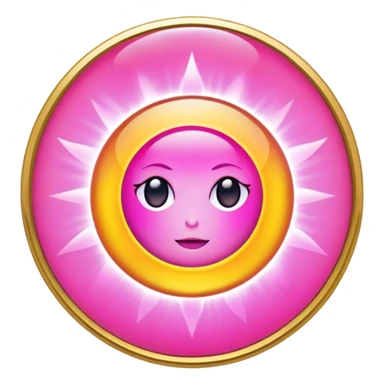 Solar aura pink gold sticker