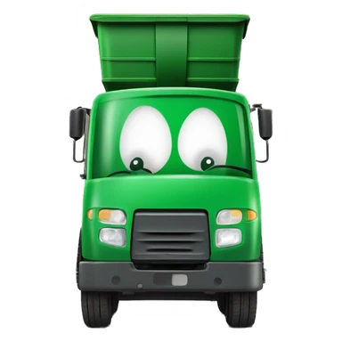 camion poubelle électrique vert long avec un logo éclair sur la benne sticker