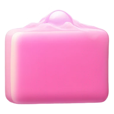 Pink bar of soap with pink bubbles ascending up sticker