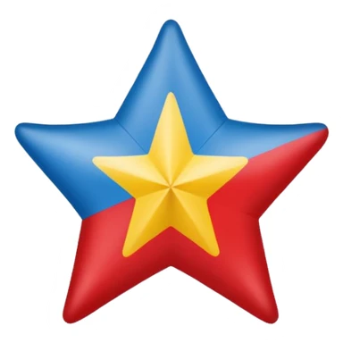 Bandera gallega cambiando el escudo por una estrella roja en el medio sticker