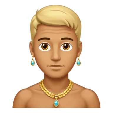 male portrait with jewelry sticker