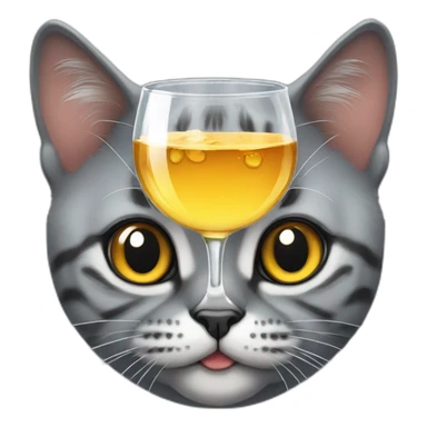 British cat with a glass sticker