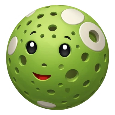 Emoji de una pelota de pickleball sticker