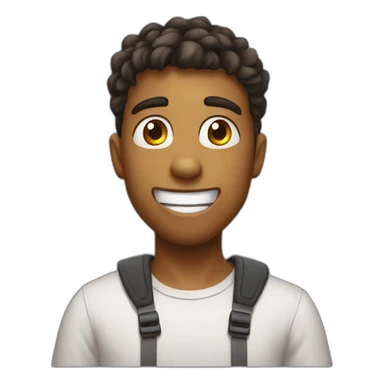 Smart boy with wow reaction  sticker