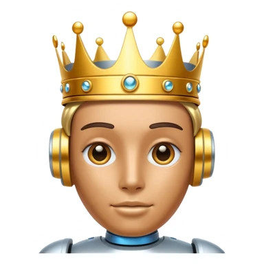 🤖+🫅🏼 sticker