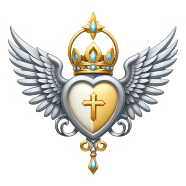 Holy Saint  Emblem with Silver wings sticker