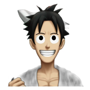 one piece luffy algeria flag sticker