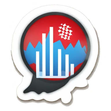 a stock graph going upwards with the stock name Bayern-Sticker sticker