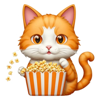 Gato comendo pipoca sticker