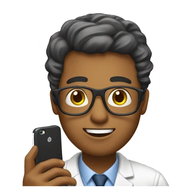 a teacher using mobile phone sticker