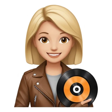 Vinyl Record Collector woman sticker