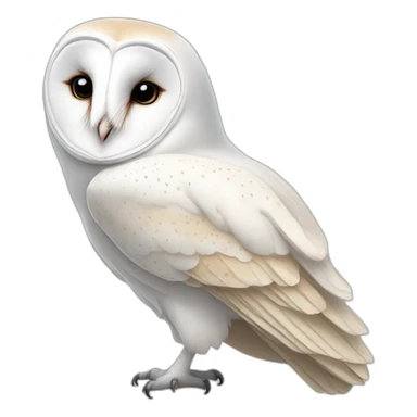 White Barn owl sticker