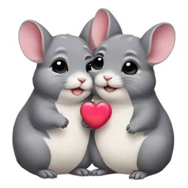 Chinchillas in love sticker