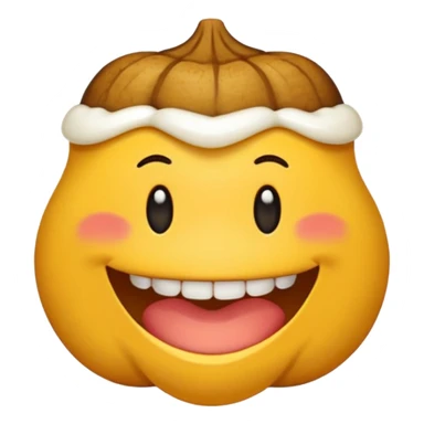 Emoji de pele preta com aparelho dentário bragets com os dentes a mostra bem amarelo sticker