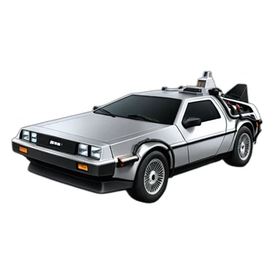 Delorean back to the future sticker
