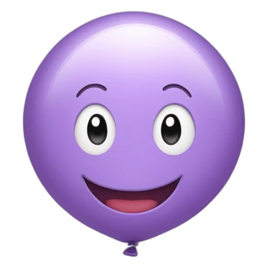 Lilac happy face balloon sticker