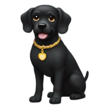 black-bolonka-dog-with-gloriole sticker