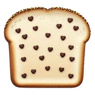 Slice of white bread with chocolate sprinkles sticker