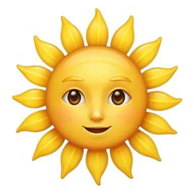 simple sun emoji without eyes sticker