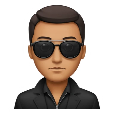 Siyah gözlüklü erkek emojisi  ajan sticker