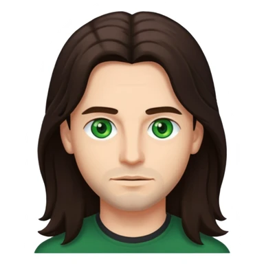 James Shaffer with long dark brown hair sticker